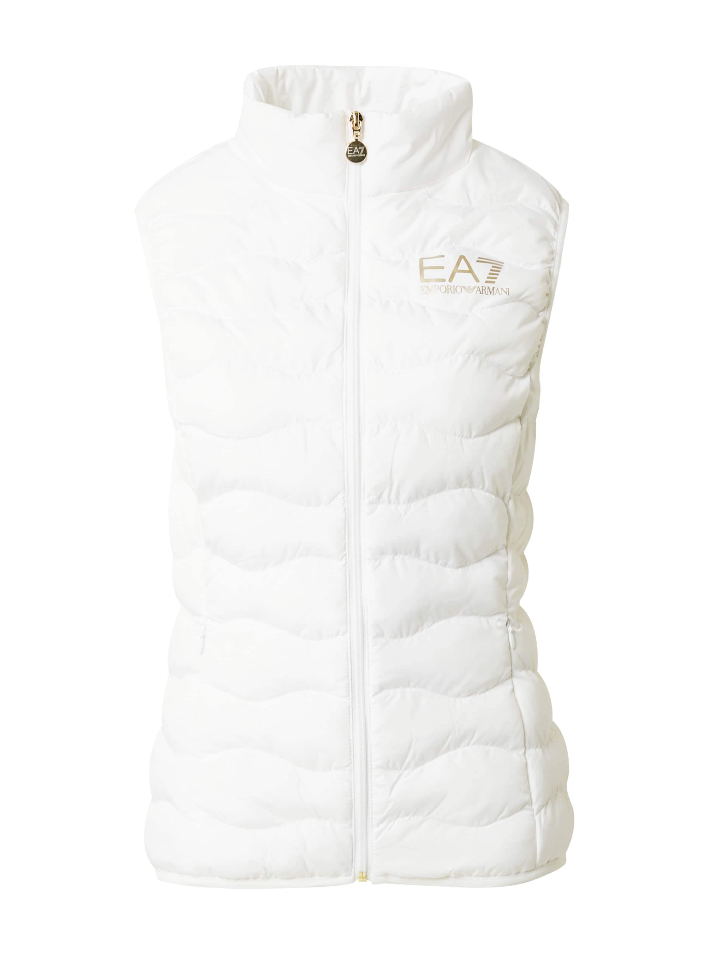 Gilet EA7 Emporio Armani en blanc : devant