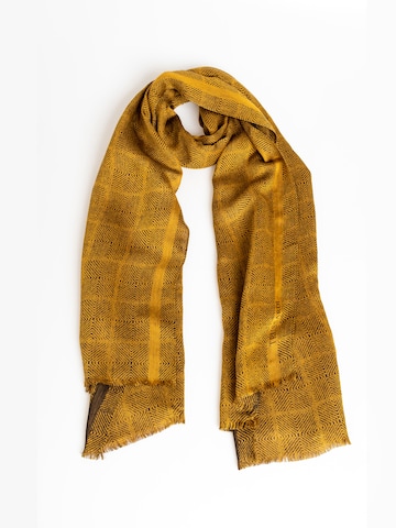 Sciarpa 'Sciarpa uomo Trussardi misto viscosa e sisal 185x60 cm' di Trussardi in giallo: frontale