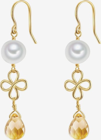 Valero Pearls Earrings in Gold: front