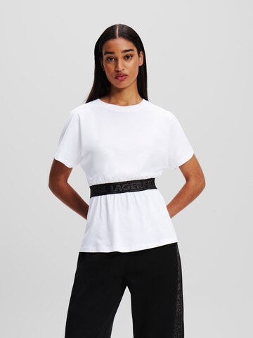 T-shirt Karl Lagerfeld en blanc : devant