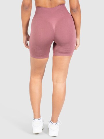 Smilodox Slimfit Sportbroek 'Amaze Scrunch' in Roze