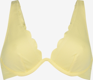Hunkemöller Triangle Bikini Top in Yellow: front