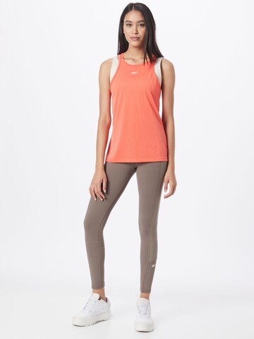 Reebok Skinny Sporthose in Grau