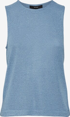 VERO MODA Gebreide top 'EDDIE' in Blauw: voorkant