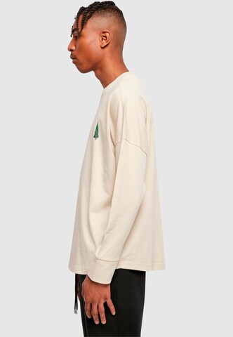 Merchcode Shirt 'Christmas Holly Jolly Mood' in Beige