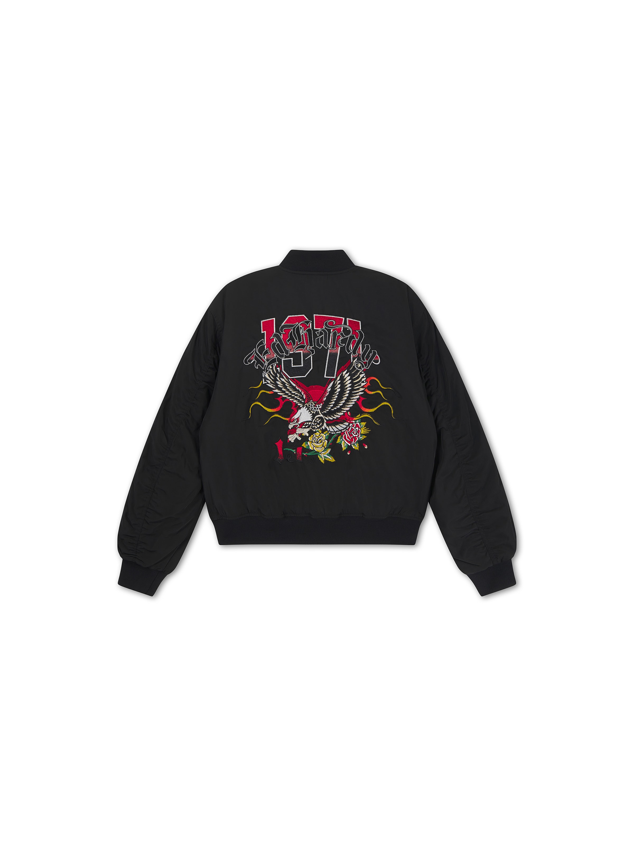 Ed Hardy - Chaqueta de entretiempo 'Gothic Flaming Eagle' en negro