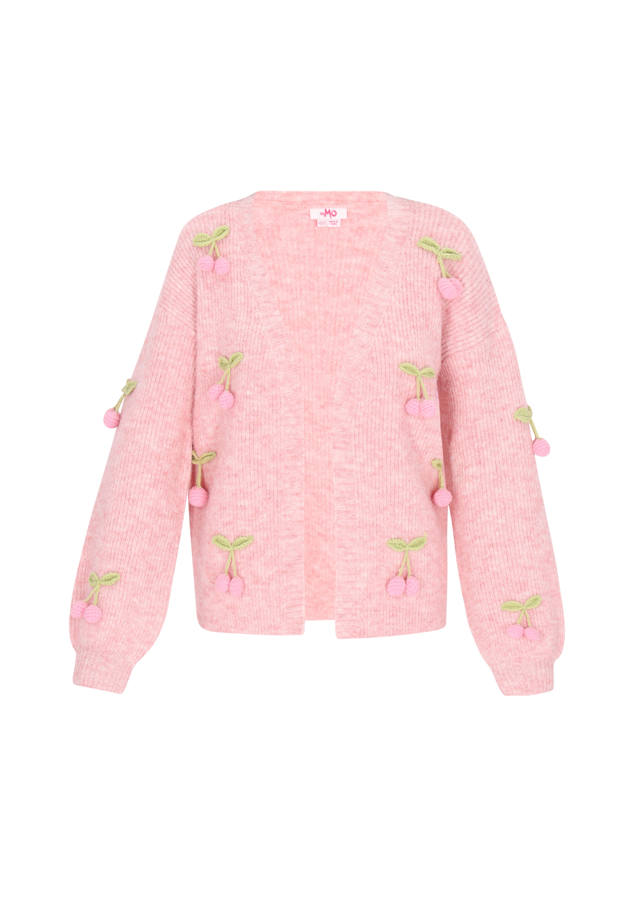 MYMO Πλεκτή ζακέτα σε ροζ: μπροστά