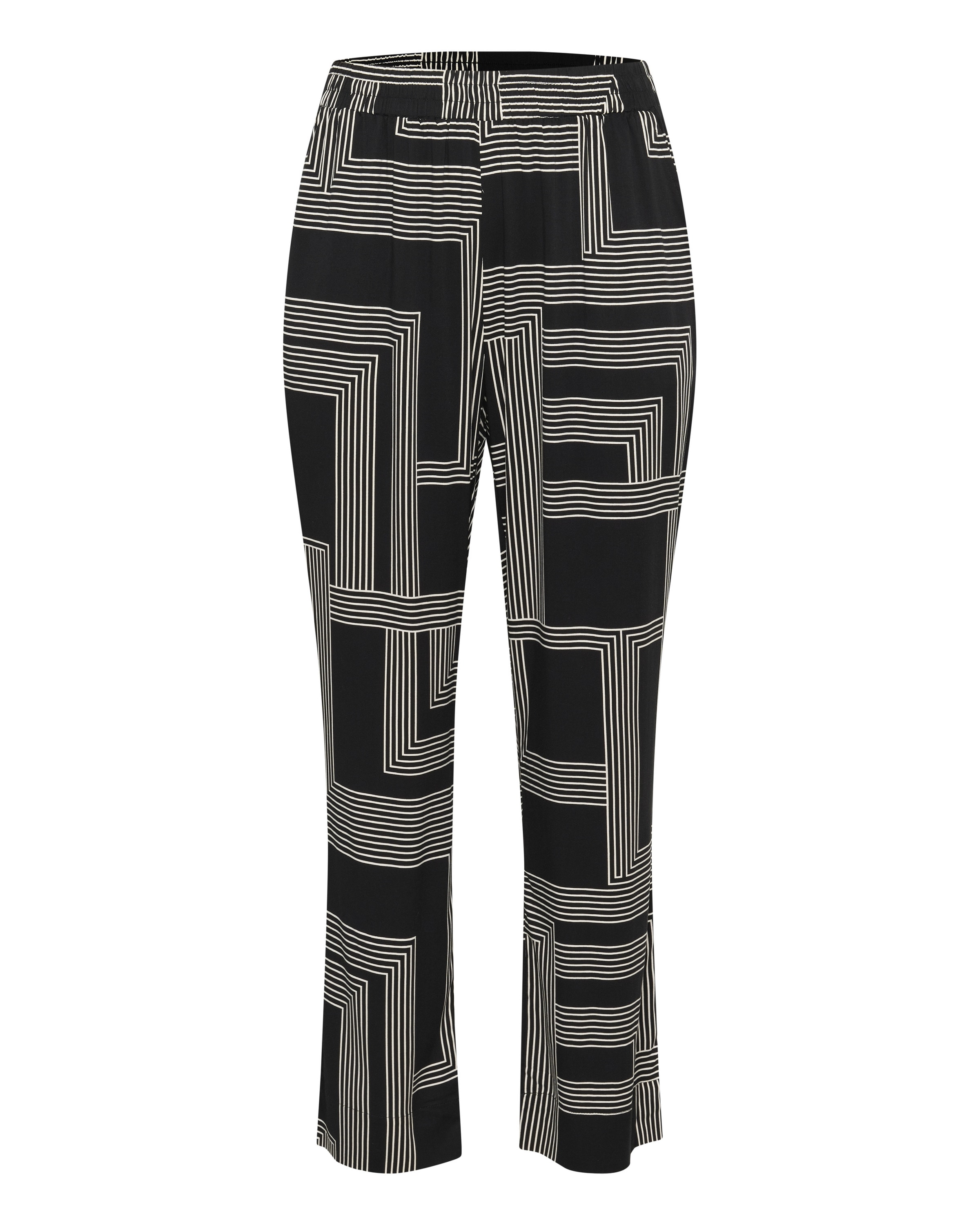 KAFFE CURVE Wide Leg Hose 'Donna' in Schwarz: Vorderseite