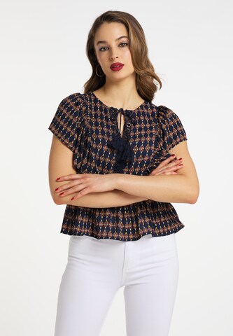 faina Blouse in Blauw: voorkant