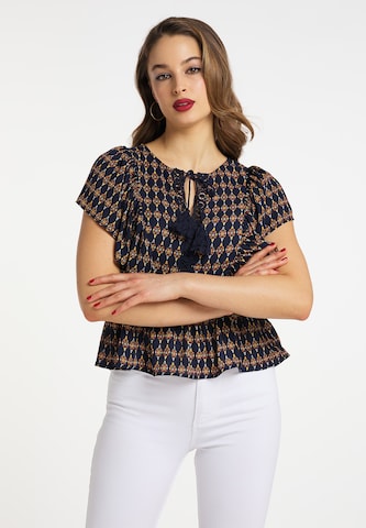 faina Blouse in Blauw: voorkant