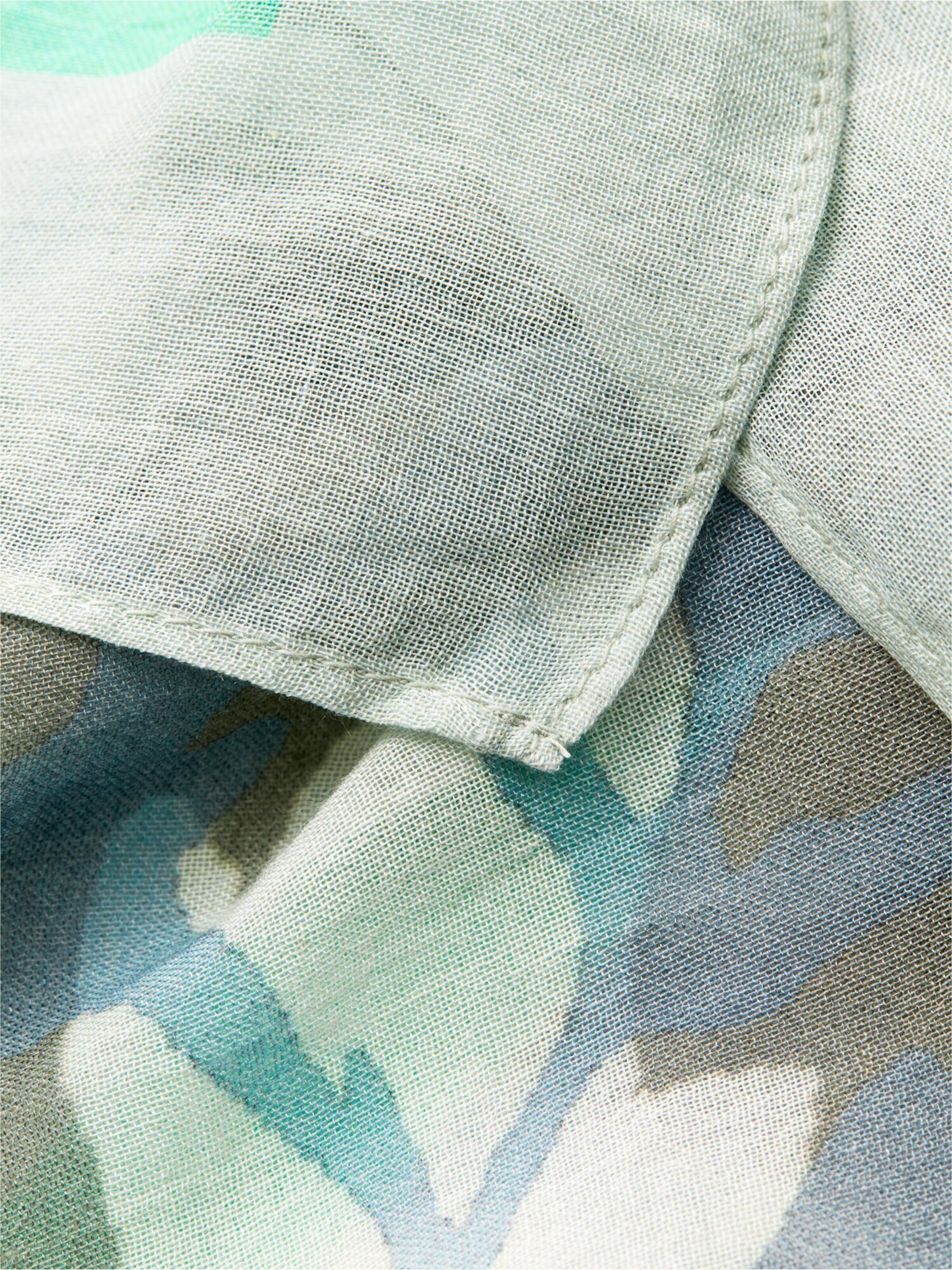 CAMEL ACTIVE Gemusterter Schal aus einer Baumwollmischung in Grau