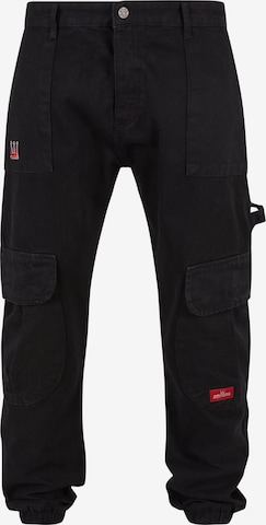 Dada Supreme Loosefit Cargojeans in Schwarz: predná strana