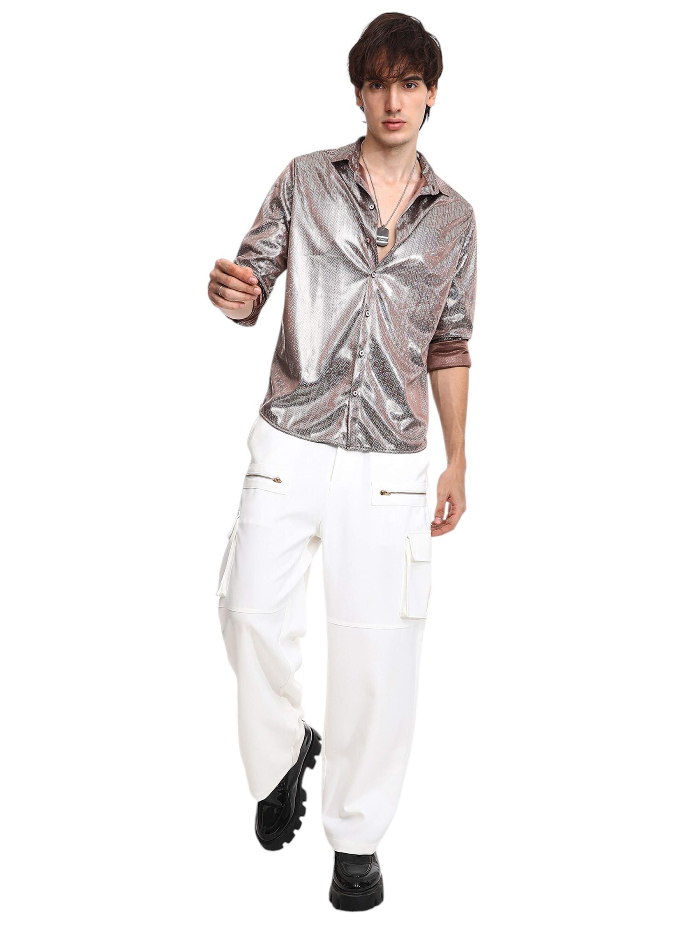 Campus Sutra Regular fit Πουκάμισο 'Fatima' σε καφέ