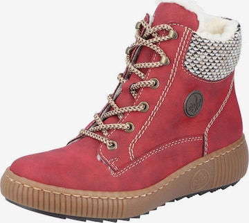 Rieker Lace-Up Ankle Boots 'Z6620' in Red: front