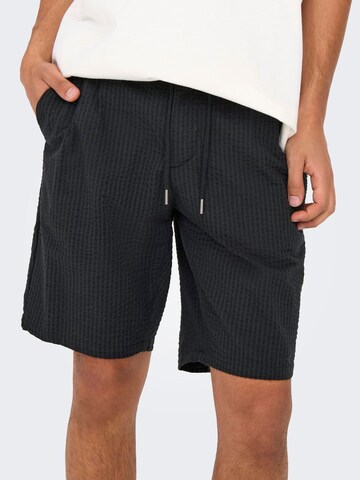 Regular Pantalon 'ONSLeo' Only & Sons en noir