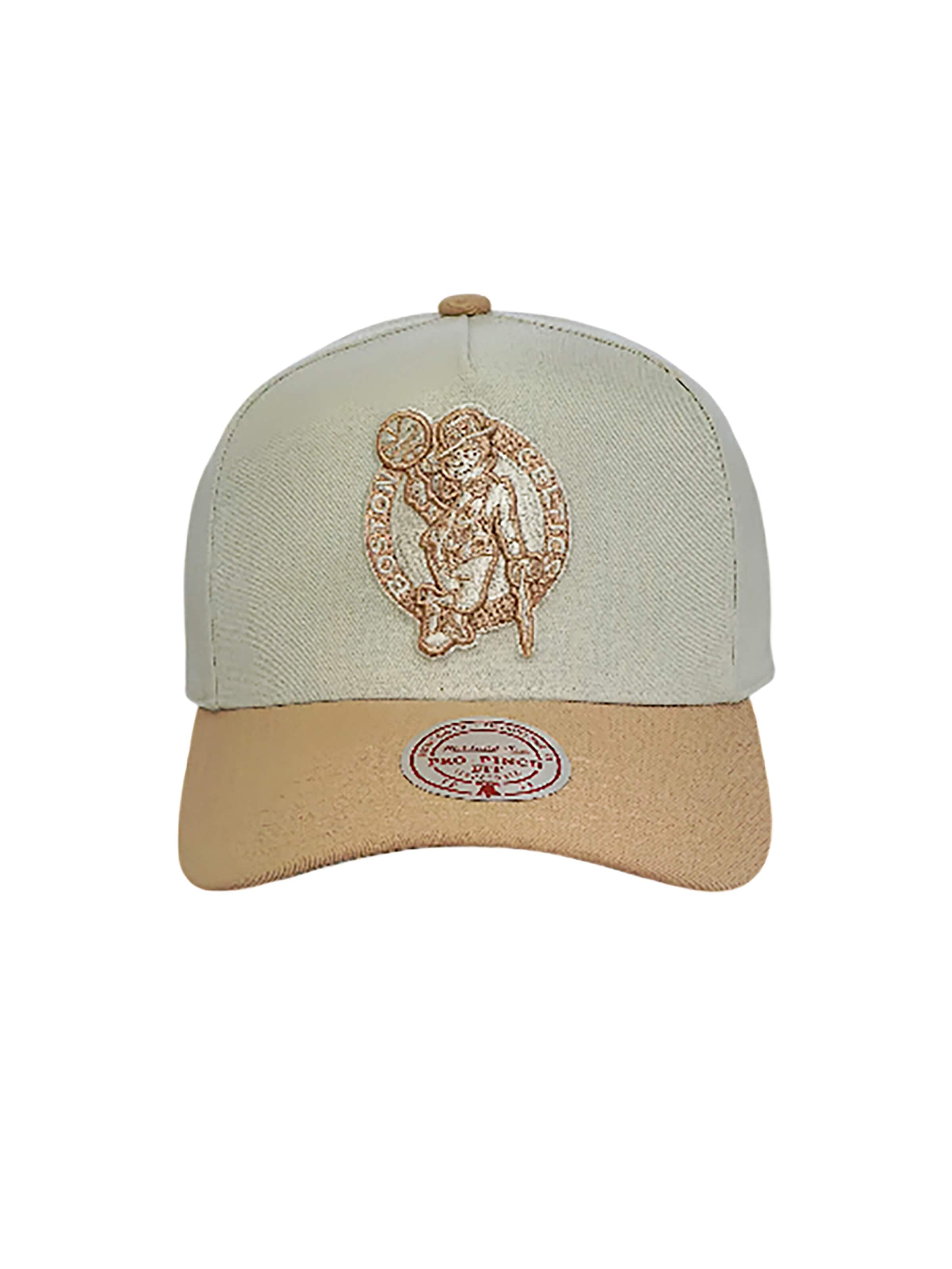 Mitchell & Ness Cap 'Boston Celtics Dust Pro' in Beige: front
