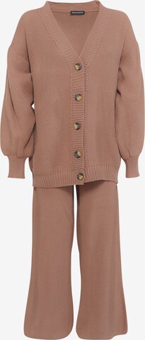 FRESHLIONS Pantsuit in Brown: front
