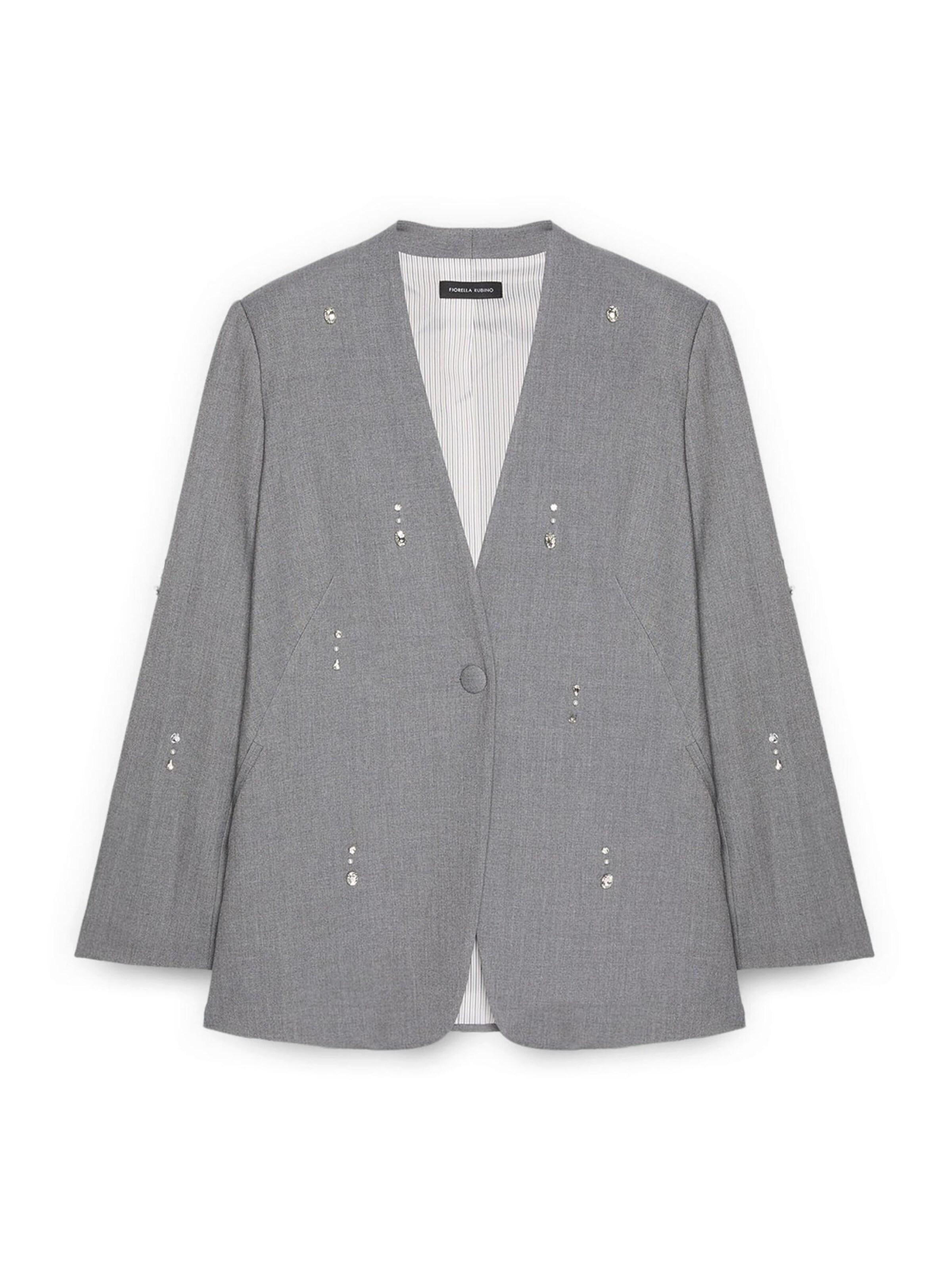 Blazer Fiorella Rubino en gris : devant