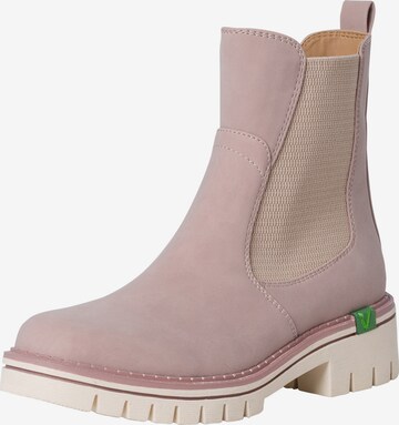 JANA Chelsea boots in Roze: voorkant