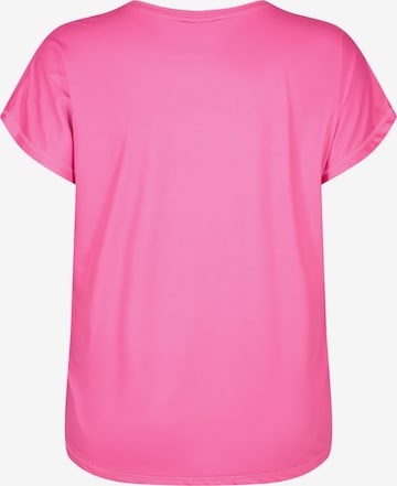 T-shirt 'Abasic' Active by Zizzi en rose