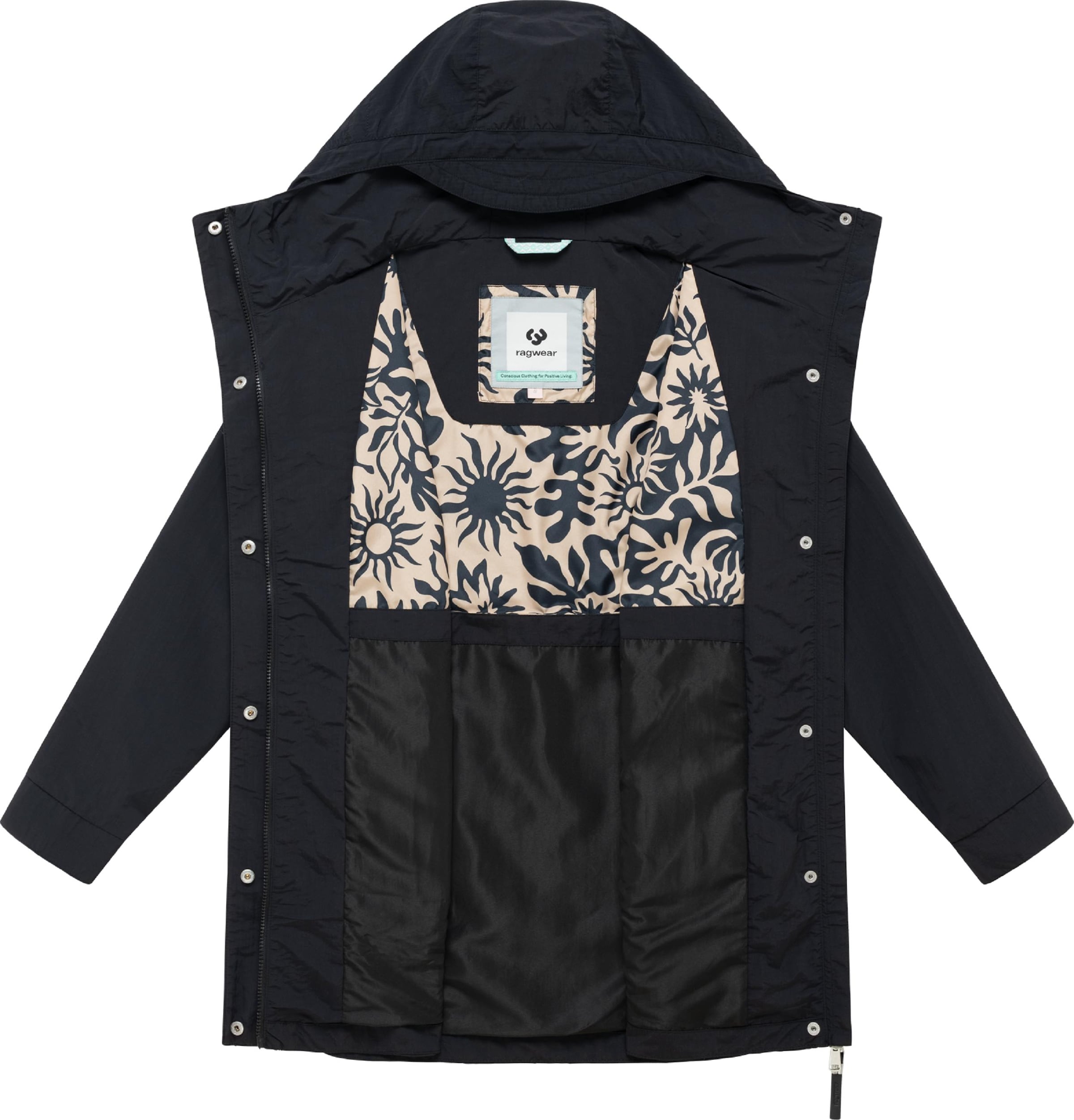 Ragwear Tussenmantel 'Lamyja A' in Zwart