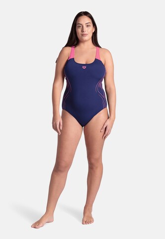 ARENA Bralette Swimsuit 'REFLECTING PLUS' in Blue