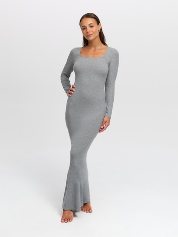 cfab (formerly creamy fabrics) Kleid 'Ribbed Long Sleeve Maxikleid'‌ in Grau