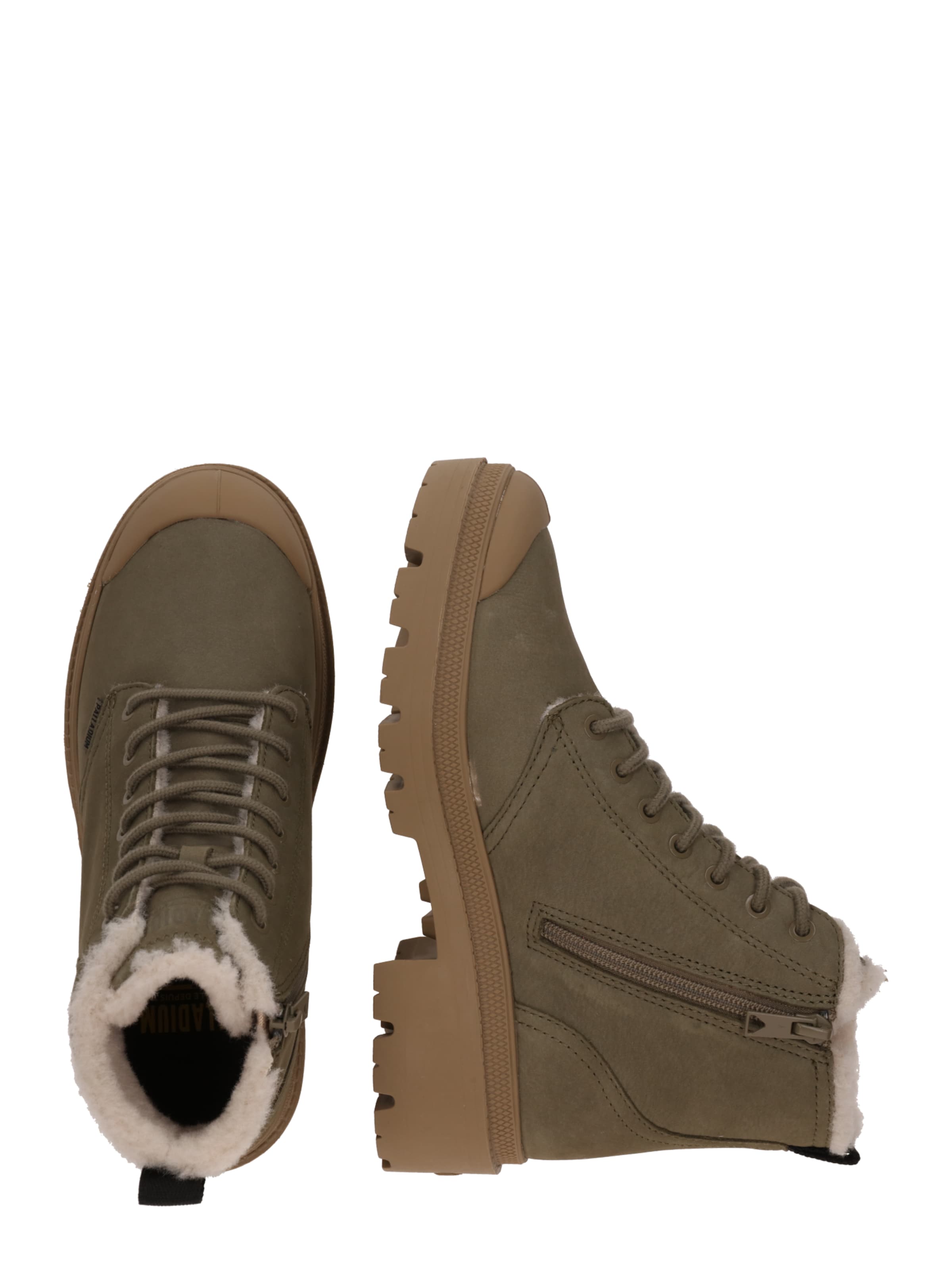 Palladium Lace-up bootie in Green: side