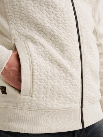 PME Legend Sweatshirt 'PME LEGEND - Sweat jacket with textures and flight pocket' i vit