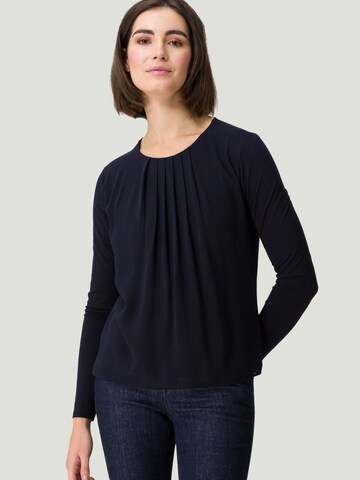 zero Blouse in Blauw: voorkant