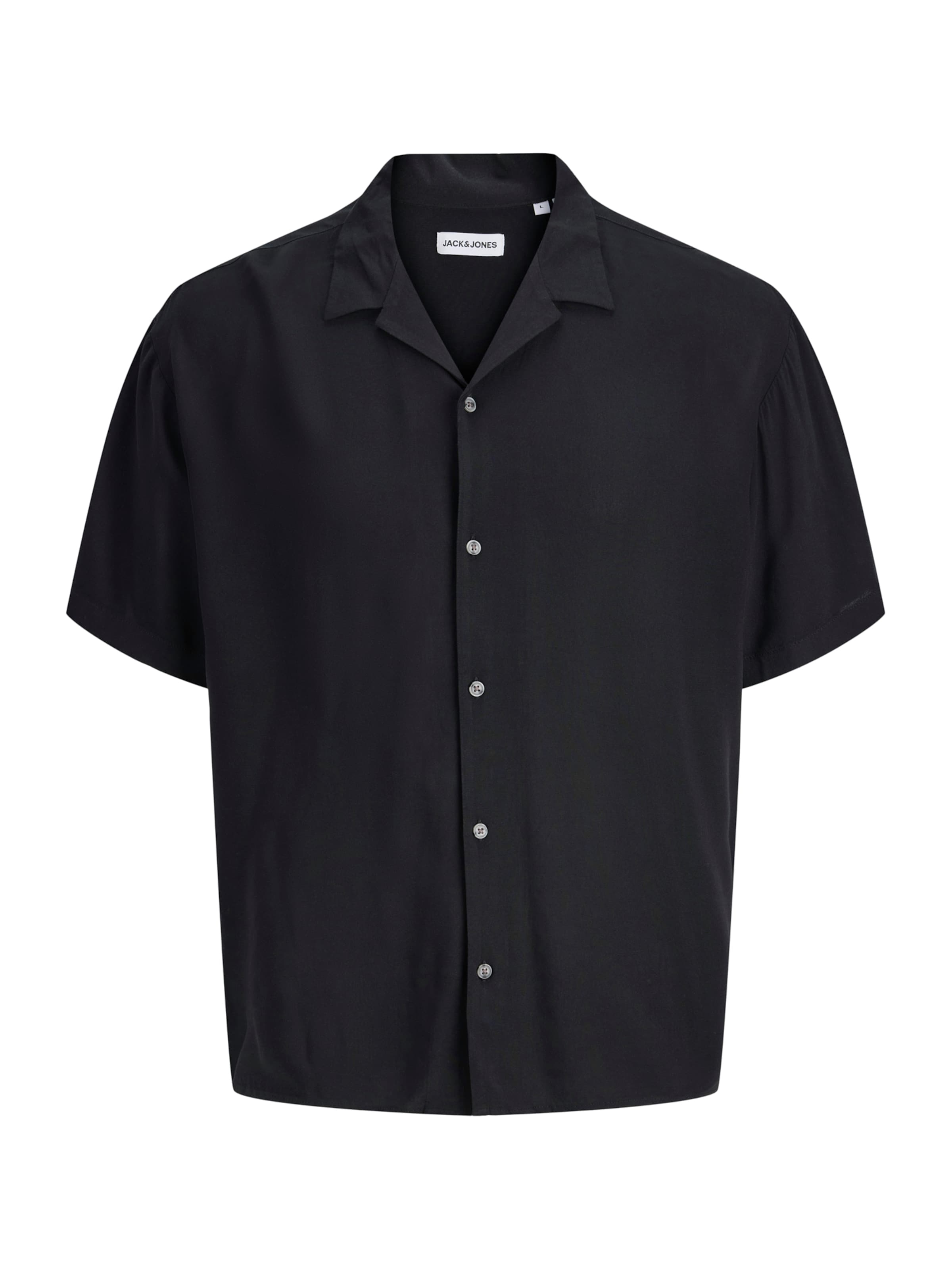 JACK & JONES Классический крой Рубашка 'JJEJEFF' в Черный: спереди