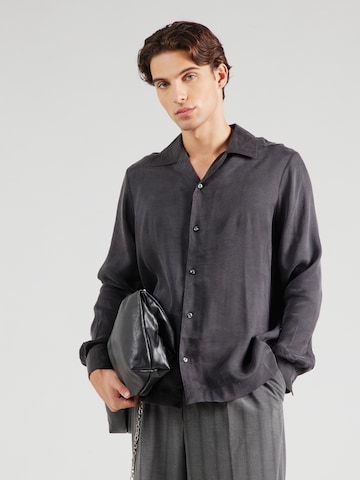 HUGO Comfort fit Overhemd 'Espinone' in Zwart: voorkant