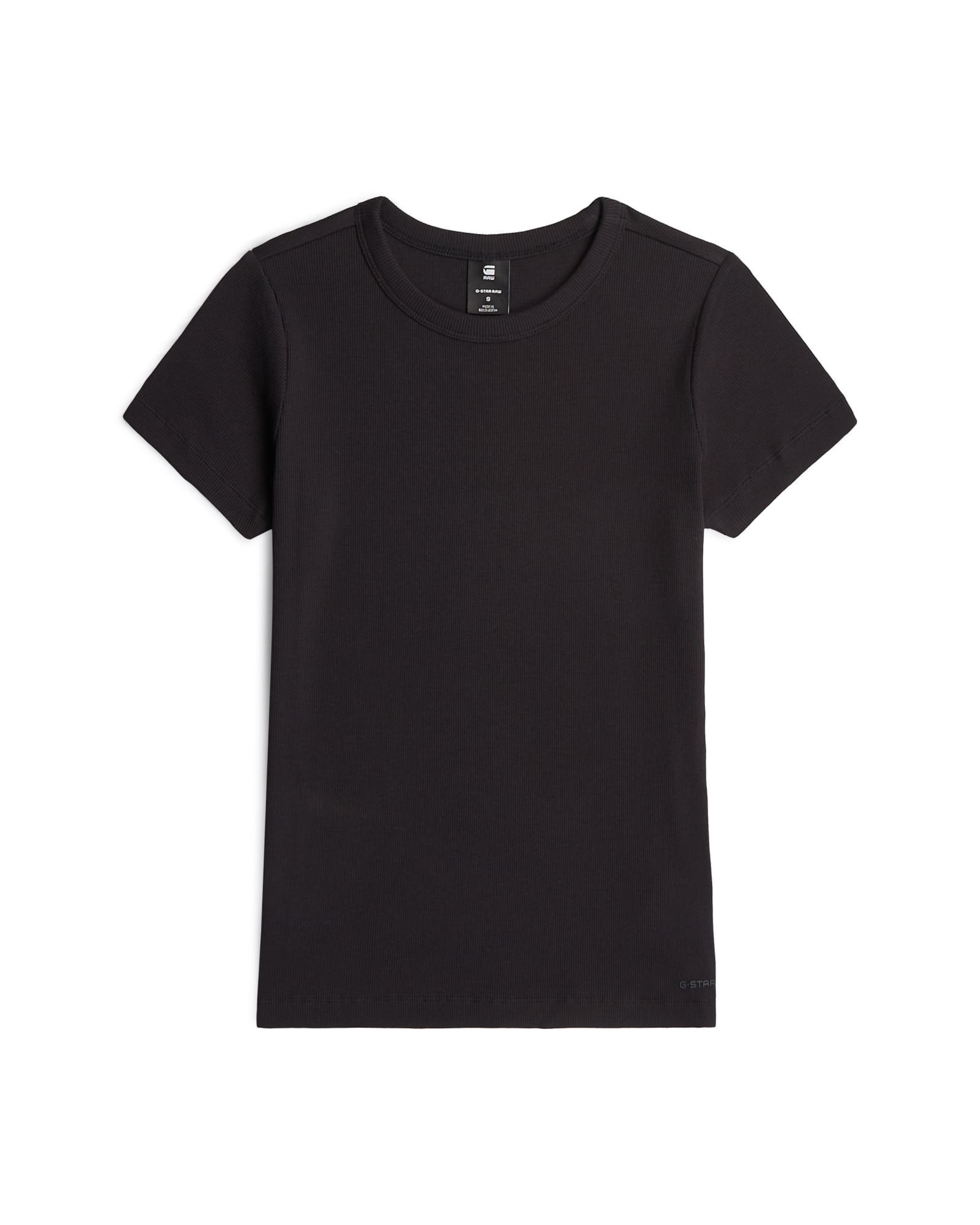 G-STAR Tops-T-Shirt 'Slim Rib ' in Schwarz: Vorderseite