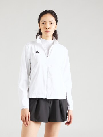 Veste de sport 'ADIZERO' ADIDAS PERFORMANCE en blanc : devant