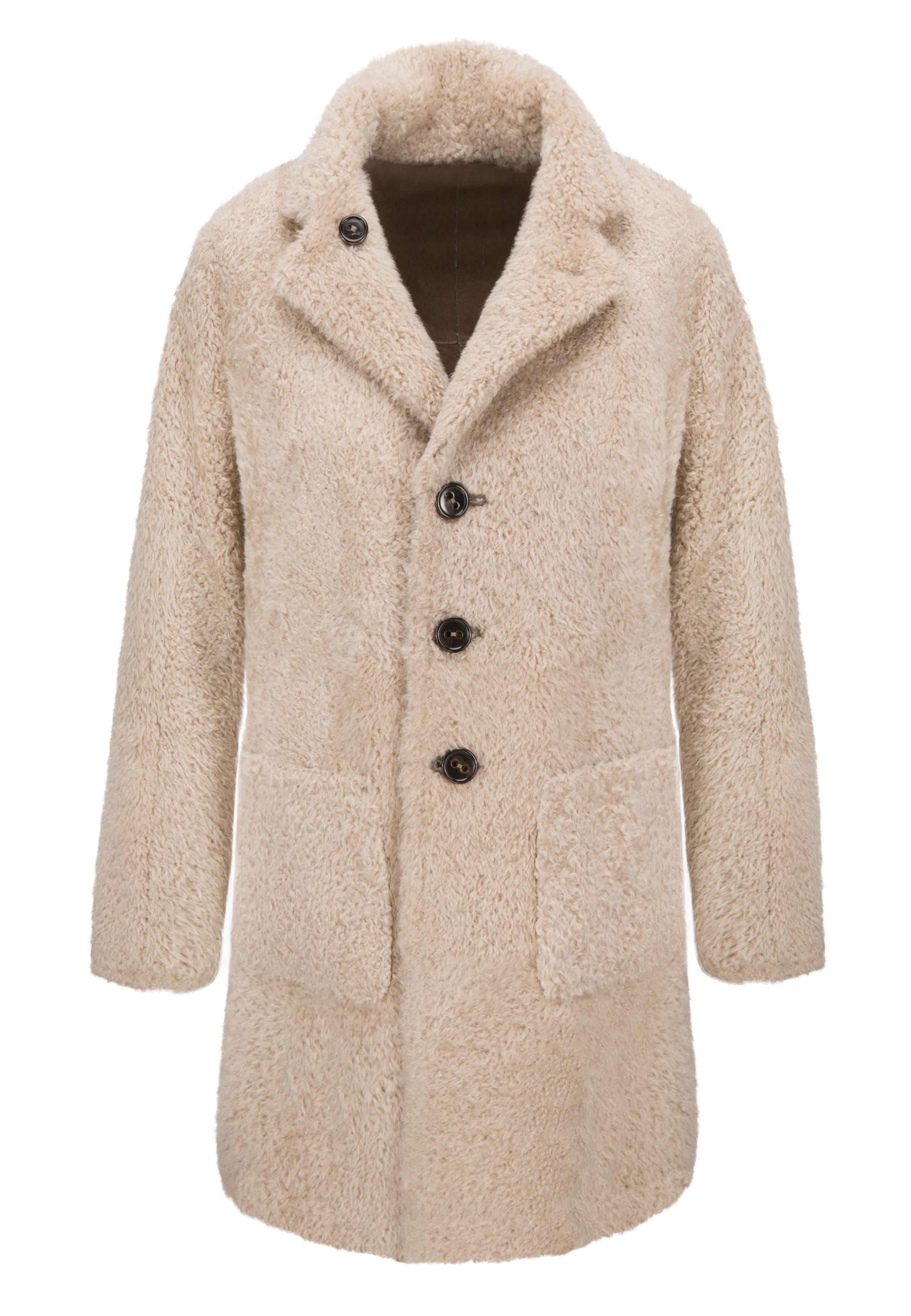 Werner Christ Lammfellmantel 'Dunja CW' in Beige: Vorderseite