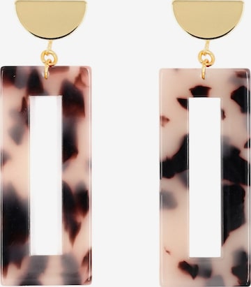 Fräulein Wunder Earrings 'Acetat Akane' in Beige: front