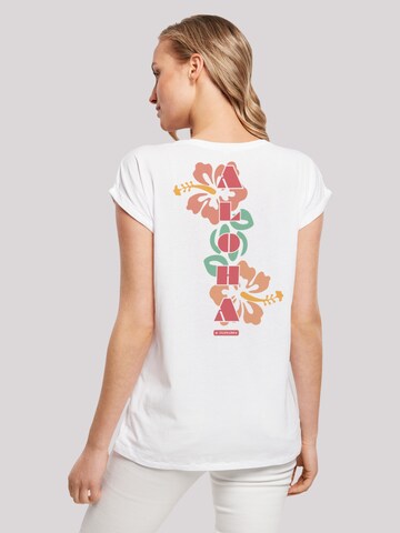 T-shirt 'Aloha' F4NT4STIC en blanc : devant