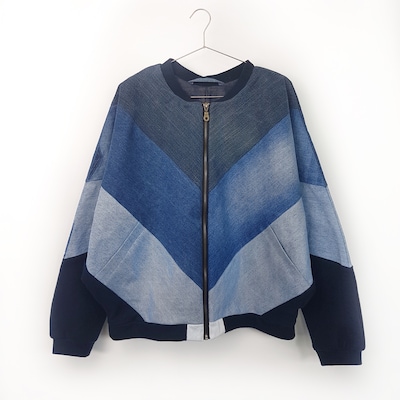 Bridge & Tunnel Blouson 'Denim' in blau, Produktansicht