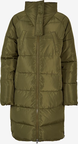 Urban Classics Winter coat in Green: front