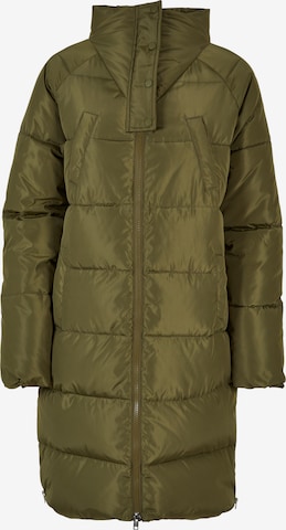 Urban Classics Winter Coat in Green: front