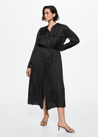 MANGO Shirt Dress 'Dominic' in Black