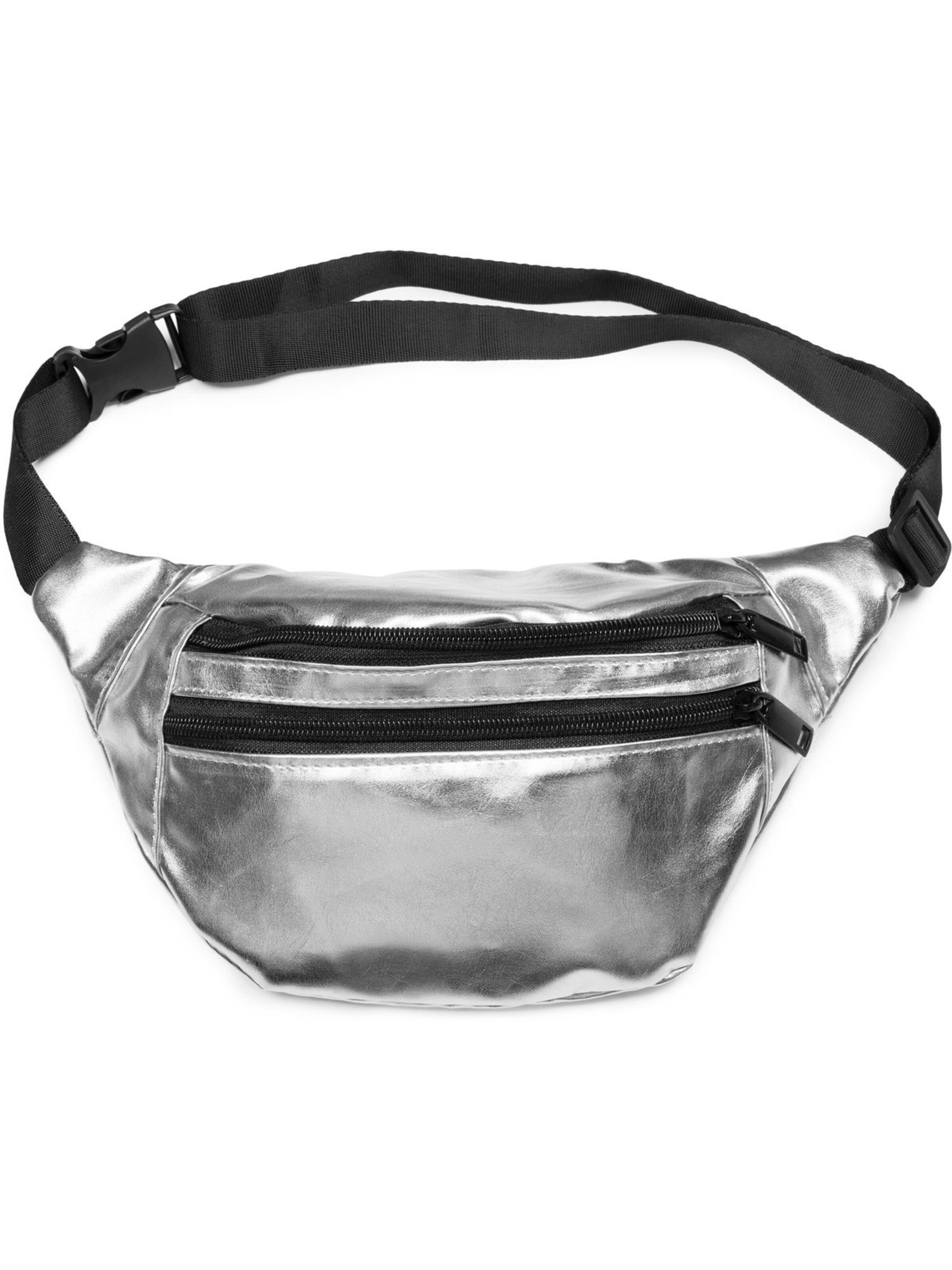 styleBREAKER Gürteltasche 'Metallic Bauchtasche Glitzer'‌‌‌‌ in Silber: Vorderseite