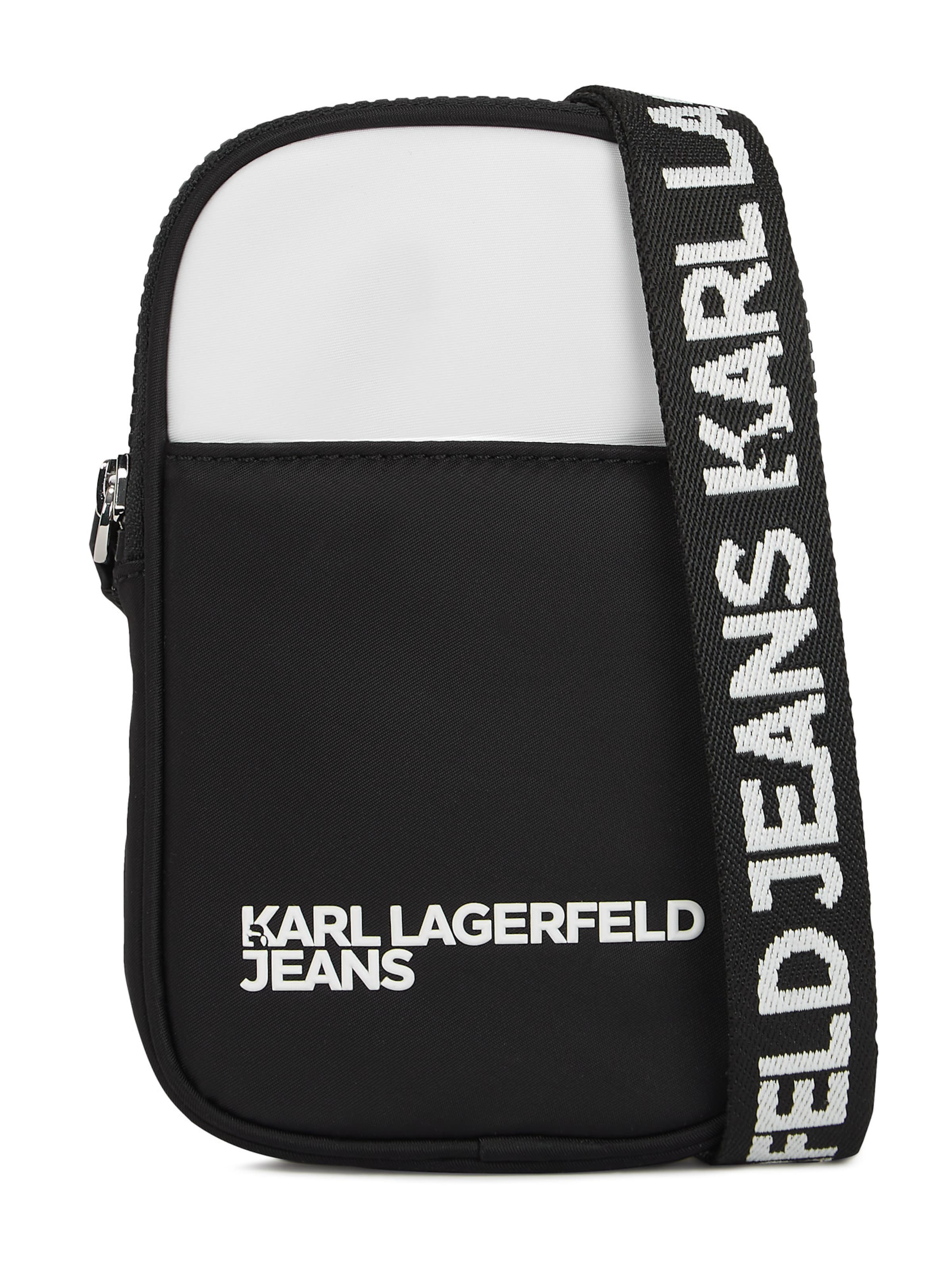 Husă de smartphoneuri de la KARL LAGERFELD JEANS pe alb: față