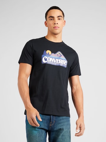 CONVERSE T-shirt i svart: framsida