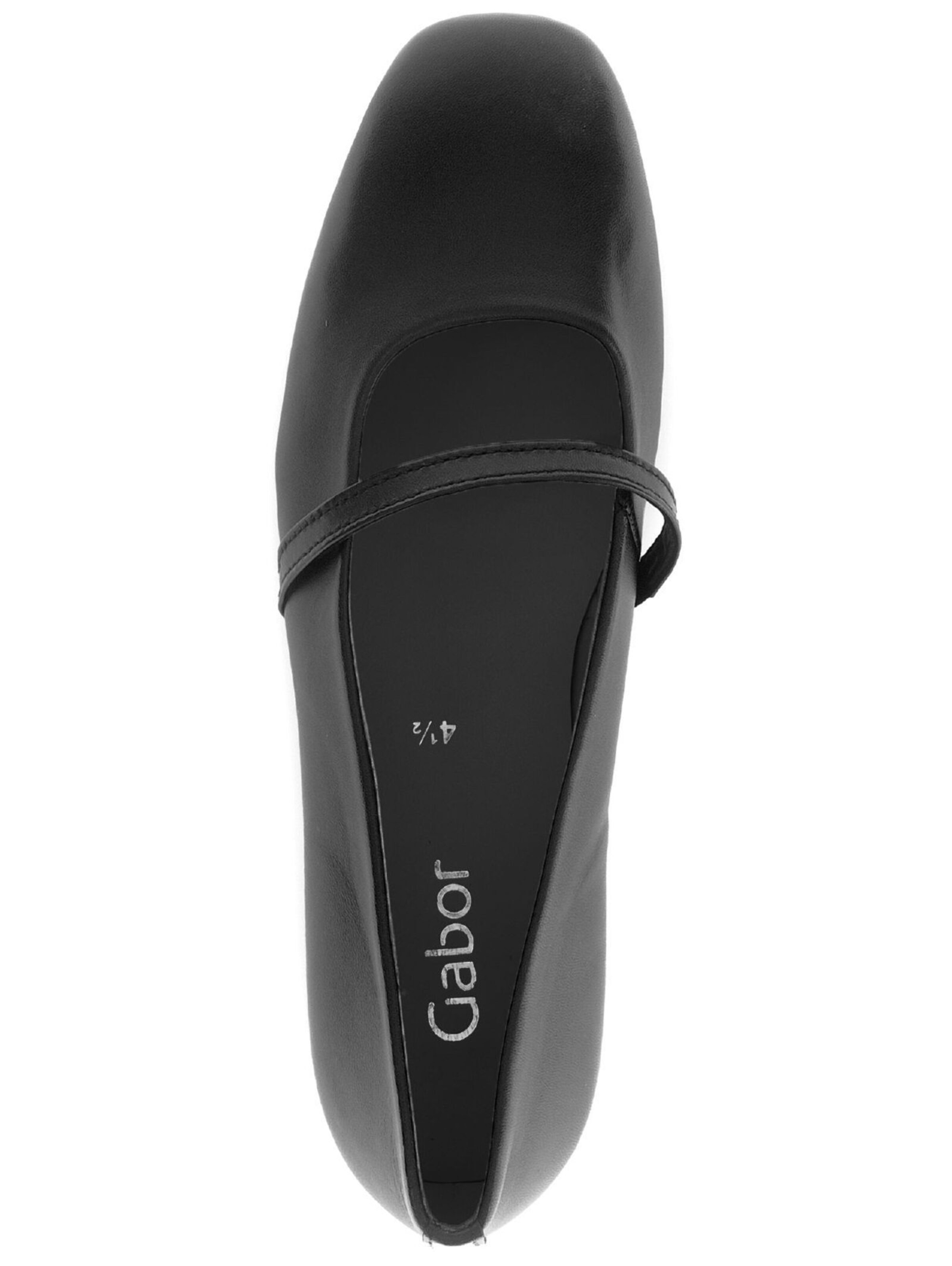 GABOR Ballerina met riempjes in Zwart