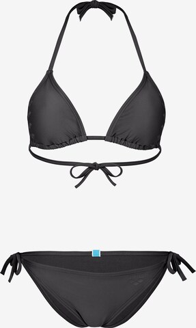 ARENA Triangel Bikini 'TEAM STRIPE' i svart: forside
