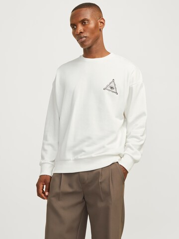 Felpa 'JJMystic' di JACK & JONES in bianco: frontale