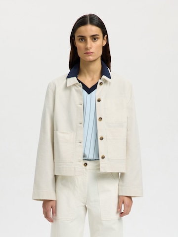 Veste mi-saison 'SLFRELAXED HOTEL AMOUR' SELECTED en beige : devant