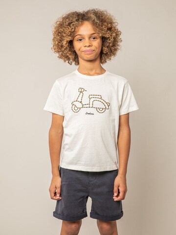 T-Shirt 'Motoreta' Deeluxe en blanc : devant