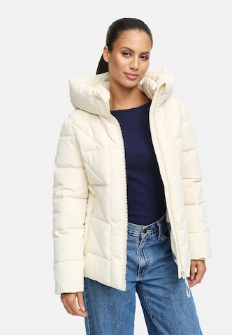 MARIKOO Winterjas 'Kuschelnasee 16' in Beige